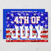 Invitation "4 juillet" de Glitz USA (Devant / Derrière)
