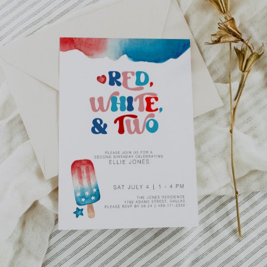 Invitation 4 juillet deuxième anniversaire