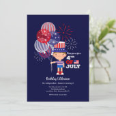 Invitation 4 juillet Enfant d'anniversaire (Debout devant)