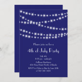 Invitation 4 juillet Fête (Devant / Derrière)