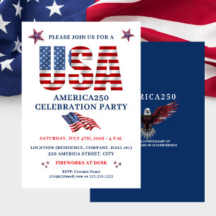 INVITATION 4 JUILLET FÊTE AMERICA250