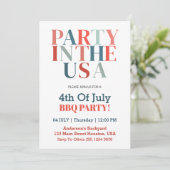Invitation 4 juillet Fête Aux USA BBQ Party (Debout devant)