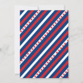 Invitation 4 juillet fête aux USA rouge blanc & bleu (Dos)