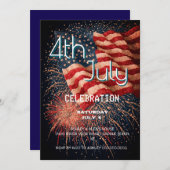 Invitation 4 juillet Fête Bash (Devant / Derrière)