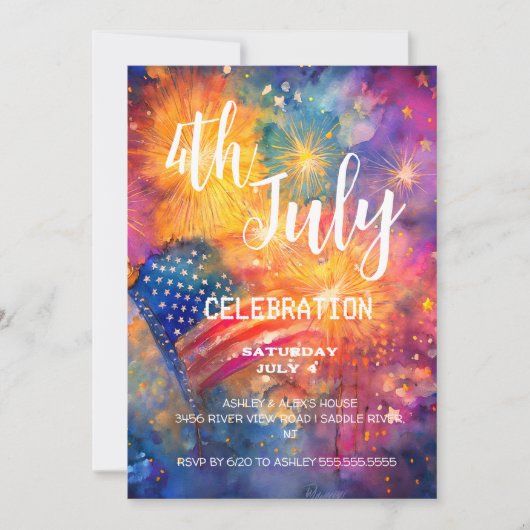 Invitation 4 juillet Fête Bash (Devant)