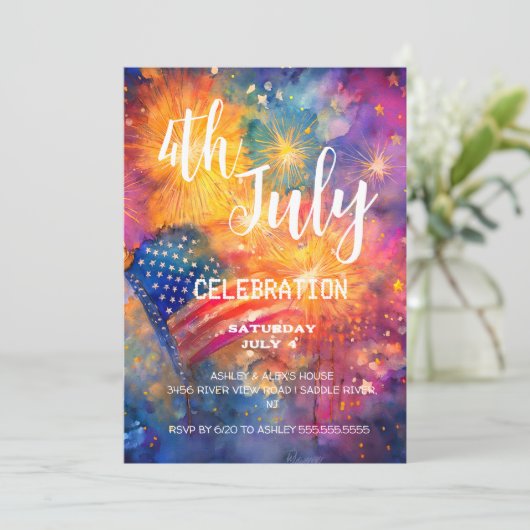Invitation 4 juillet Fête Bash (Debout devant)