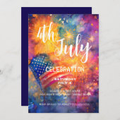 Invitation 4 juillet Fête Bash (Devant / Derrière)
