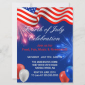 Invitation 4 juillet fête de l'indépendance (Devant)