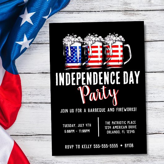 Invitation 4 juillet fête de l'Indépendance