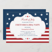 Invitation 4 juillet, Fête de l'Indépendance, barb (Devant / Derrière)