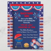 Invitation 4 juillet Fête de l'Indépendance conception du par (Devant / Derrière)