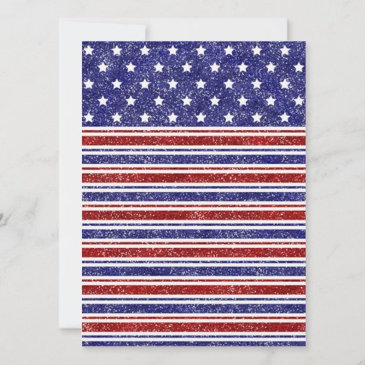 Invitation 4 juillet Fête de l'Indépendance conception du par (Dos)