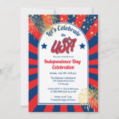 Invitation 4 juillet Fête de l'Indépendance Fête des Etats-Un (Devant)