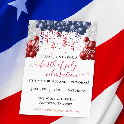 Invitation 4 juillet Fête de l'Indépendance I