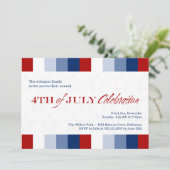 Invitation 4 juillet Fête de l'Indépendance rouge blanc (Debout devant)