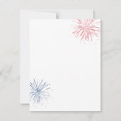 Invitation 4 juillet fête de l'indépendance Rouge Blanc Bleu (Dos)