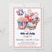 Invitation 4 juillet fête de l'indépendance Sweets (Devant)