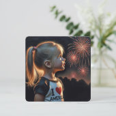 Invitation 4 juillet Fête des feux d'artifice (Debout devant)