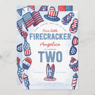 Invitation 4 juillet fête du 2e anniversaire