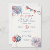 Invitation 4 juillet Fête du Modèle de l'invitation (Devant)