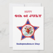 Invitation 4 juillet Fête Eagle, Rouge, Blanc & BBQ Bleu (Dos)