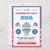 Invitation 4 juillet Fête, Fête de l'Indépendance (Devant)