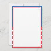 Invitation 4 juillet Fête, Fête de l'Indépendance (Dos)