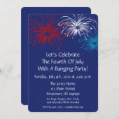 Invitation 4 juillet (Feu d'artifice Étoile (Devant / Derrière)