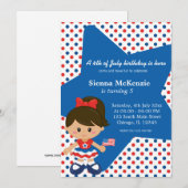 Invitation 4 juillet fille (Devant / Derrière)