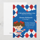 Invitation 4 juillet fille (Devant / Derrière)