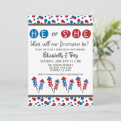 Invitation 4 juillet Firecracker Baby Genre Revela (Debout devant)