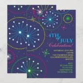 Invitation 4 juillet Fireworks Party (Devant / Derrière)