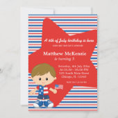 Invitation 4 juillet garçon d'anniversaire (Devant)