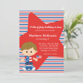 Invitation 4 juillet garçon d'anniversaire (Debout devant)