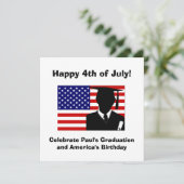 Invitation 4 juillet garçon d'invitation de fête de remise (Debout devant)