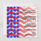 Invitation 4 juillet garçon d'invitation de fête de remise (Dos)