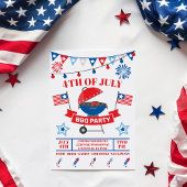 Invitation 4 juillet Grill Red Barbeque