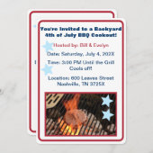 Invitation 4 juillet Hamburger Barbecue (Devant / Derrière)