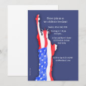 Invitation 4 juillet invitation, statue de la liberté (Devant / Derrière)