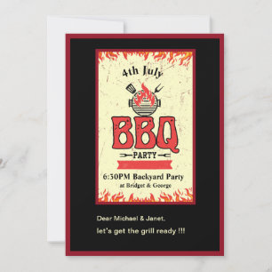 Invitation 4 juillet jardin parti bq