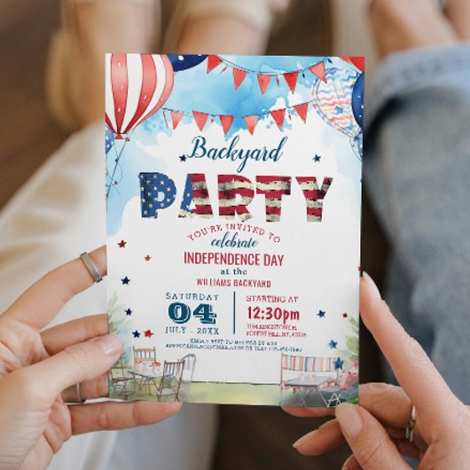Invitation 4 juillet Jardin Party et Jardin