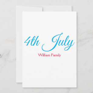 Invitation 4 juillet jour de l'indépendance ajouter nom texte