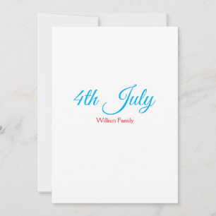 Invitation 4 juillet jour d'indépendance ajouter nom texte pe