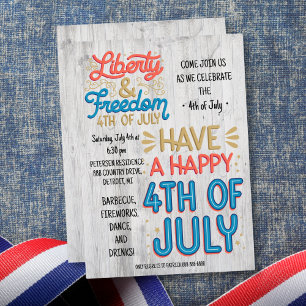 Invitation 4 juillet Liberty & Freedom BBQ