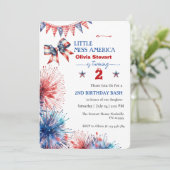 Invitation 4 juillet Little miss America 2e anniversaire (Debout devant)
