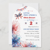 Invitation 4 juillet Little miss America 2e anniversaire (Devant)