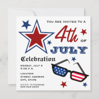 4 juillet lunettes de soleil patriotiques de