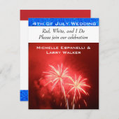Invitation 4 juillet Mariage (Devant / Derrière)