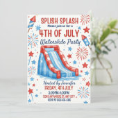 Invitation 4 juillet Modèle de l'invitation à la fête des gli (Debout devant)