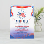 Invitation 4 juillet moderne (Debout devant)